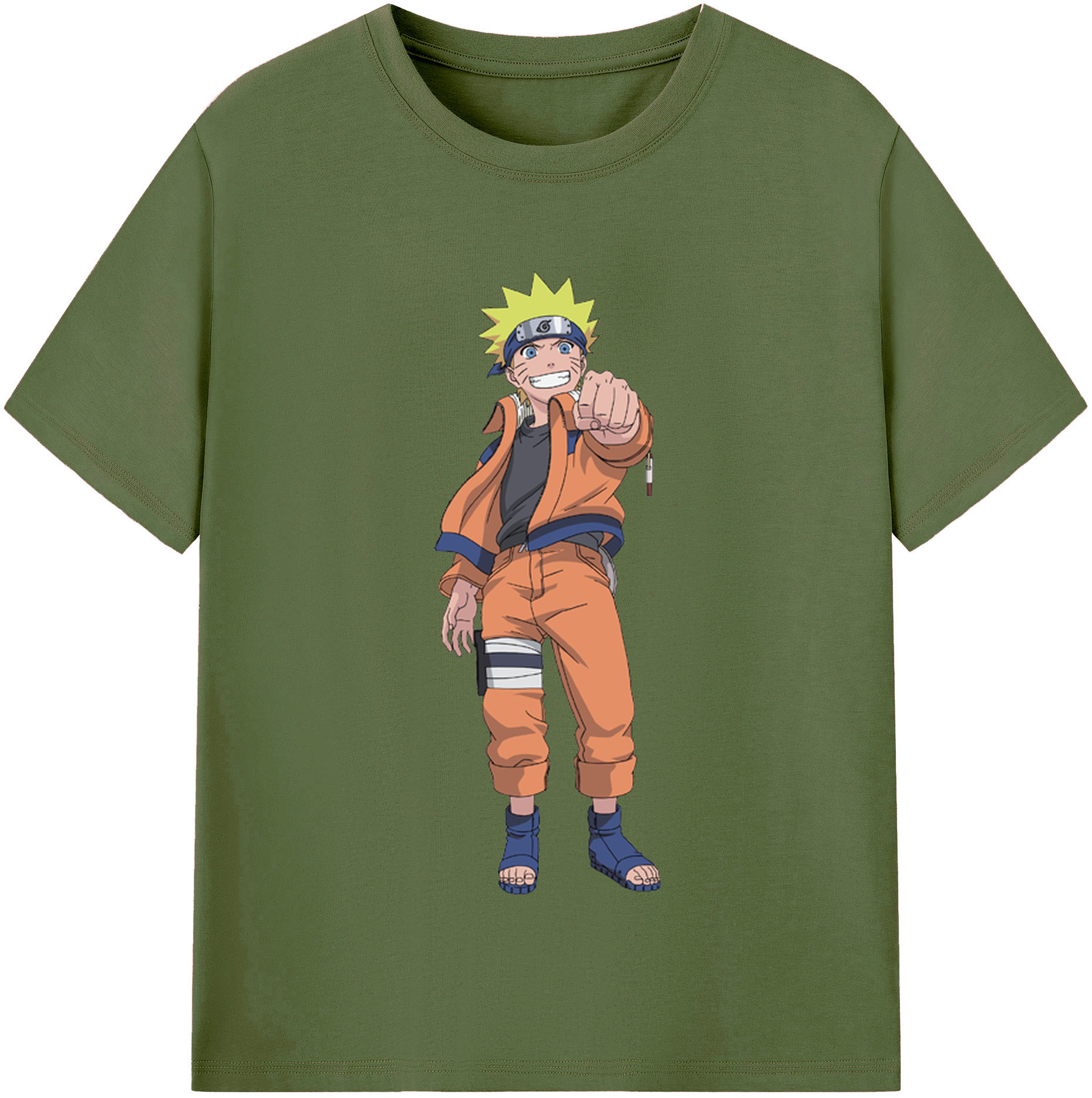 （画像用） NARUTO -ナルト- うずまき ナルト Uzumaki Naruto 綿100％半袖Tシャツ（フロントプリント）